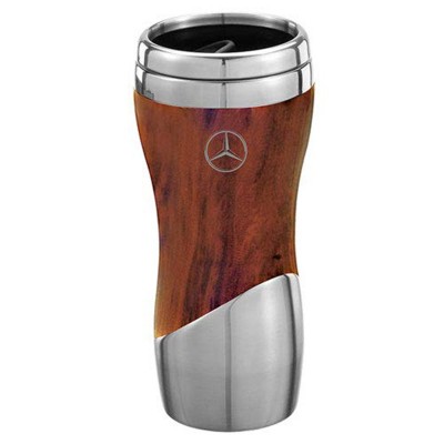 Bicchiere da caffè in acciaio inossidabile a doppia parete con logo Mercedes. Regali aziendali unici per le vacanze