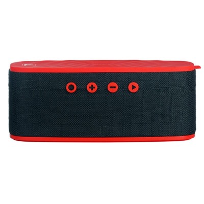 Altoparlante Bluetooth rosso con logo Fly Emirates con caricabatterie wireless per promozioni