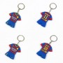 "Kit FC Barcelona: portachiavi in PVC e gomma morbida, regali per feste per clienti aziendali."