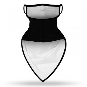Maschera per il viso con ghetta del collo nera Bandane che coprono per gli uomini Maschera con sciarpa UV estiva per il viso del