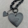 Portachiavi personalizzato in pelle a forma di cuore con portachiavi personalizzati con logo a forma di cuore