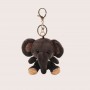 Portachiavi personalizzato in peluche con mini elefante.