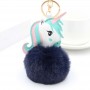 Portachiavi personalizzato con pompon in pelliccia sintetica unicorno Portachiavi con foto personalizzato