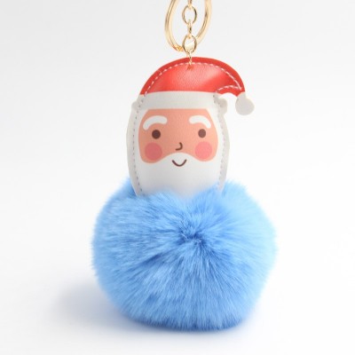 Portachiavi Personalizzato con Pompon a Forma di Babbo Natale