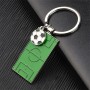 Portachiavi da calcio personalizzato con logo Portachiavi inciso in metallo con campo da calcio