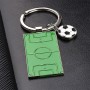 Portachiavi da calcio personalizzato con logo Portachiavi inciso in metallo con campo da calcio