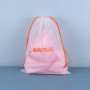 Borsa con coulisse in plastica CPE a doppio strato all'ingrosso Custodia con chiusura lampo satinata trasparente