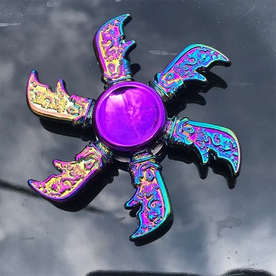 Spinner di decompressione personalizzato a mano Spinner Fidget personalizzato con placcatura in metallo