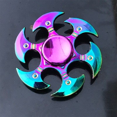 Fidget Spinner multicolore in metallo fresco con cuscinetti lisci Fidget Spinner a manovella