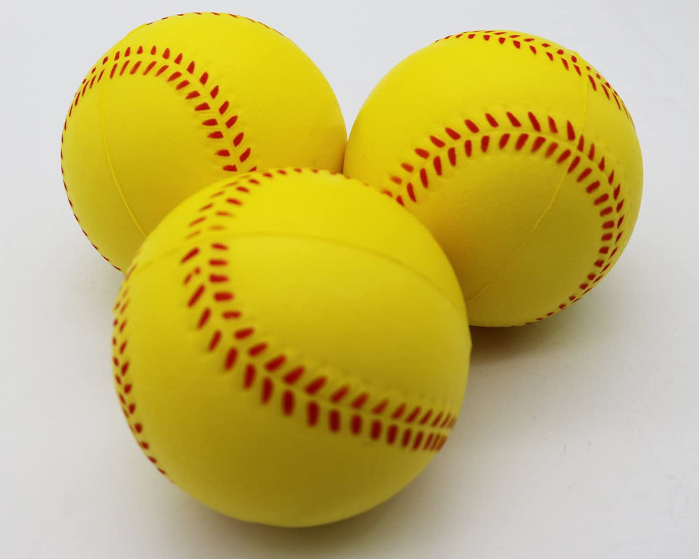 1 palle da baseball morbide gialle personalizzate per palline da allenamento per bambini con il tuo logo