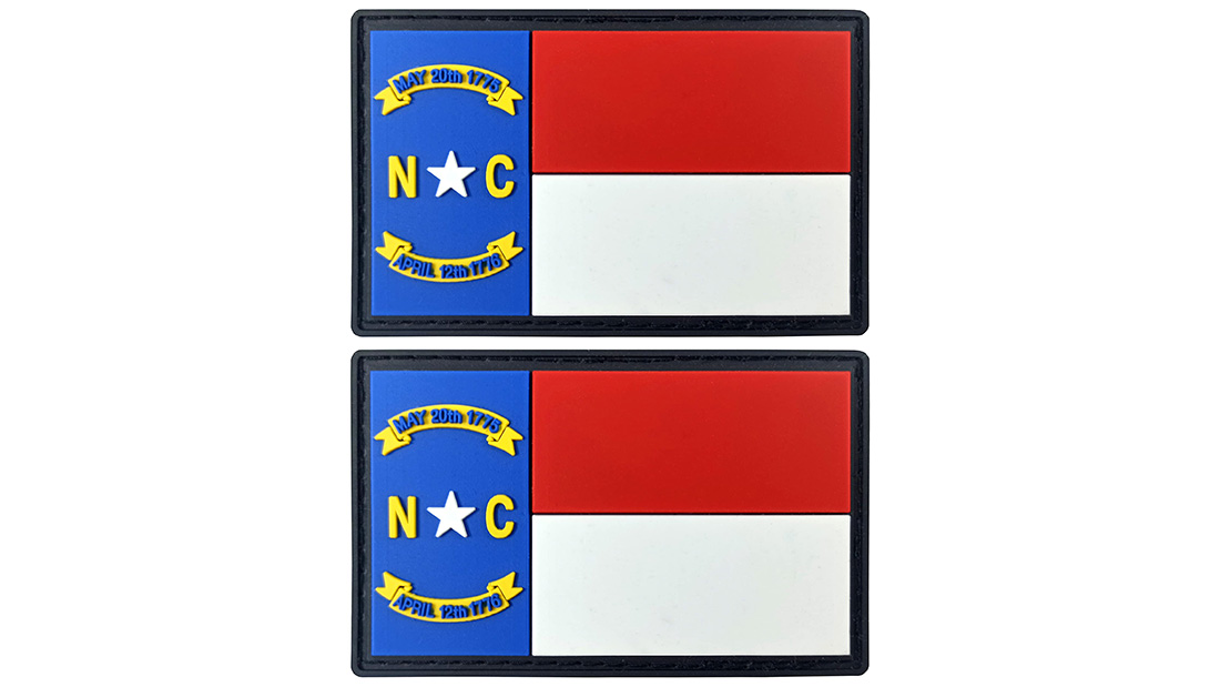 USA state flag North Carolina custom pvc velcro patches giftware online